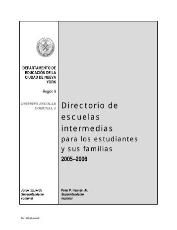 Directorio de escuelas intermedias