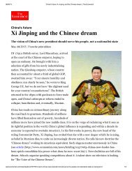 Xi Jinping and the Chinese dream