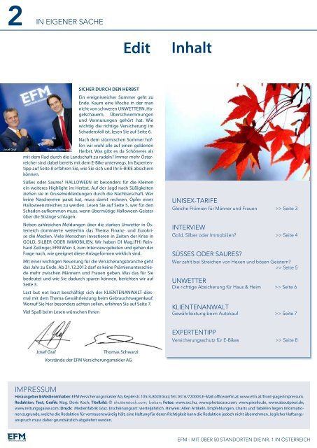 Ausgabe 03 | Herbst 2012 - EFM Versicherungsmakler AG