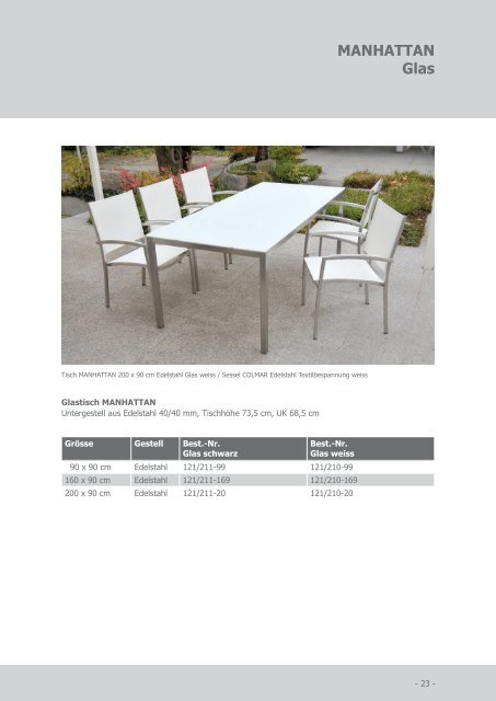 SIT-Mobilia AG Swiss Quality Outdoor Furniture 2012