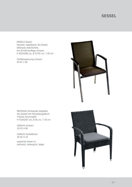 SIT-Mobilia AG Swiss Quality Outdoor Furniture 2012