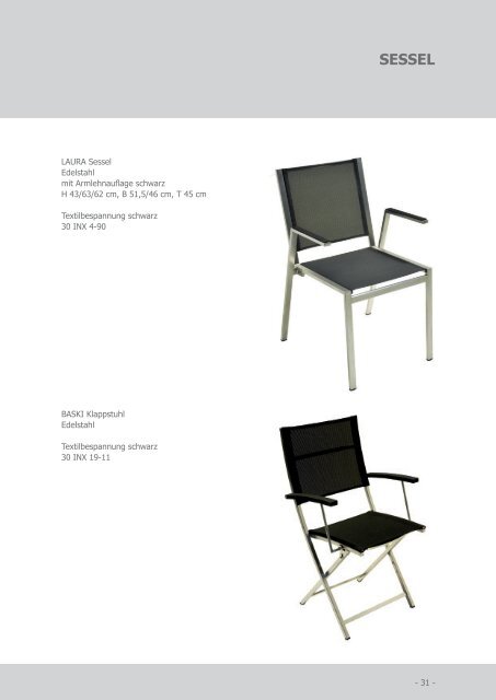 SIT-Mobilia AG Swiss Quality Outdoor Furniture 2012