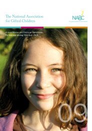The National Association for Gifted Children - Potential Plus UK