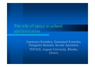 The role of space in school administration