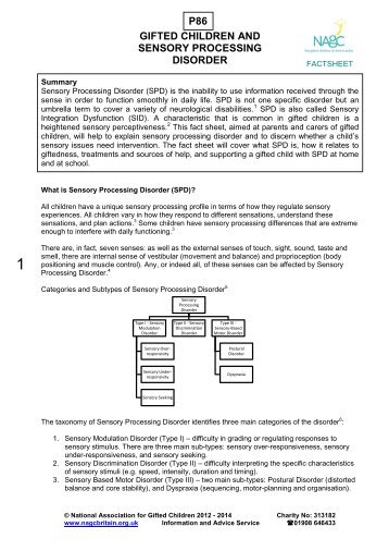 factsheet - Gifted Children