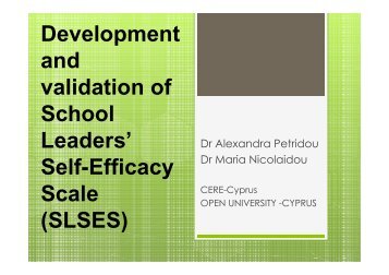 Self-Efficacy Scale (SLSES)