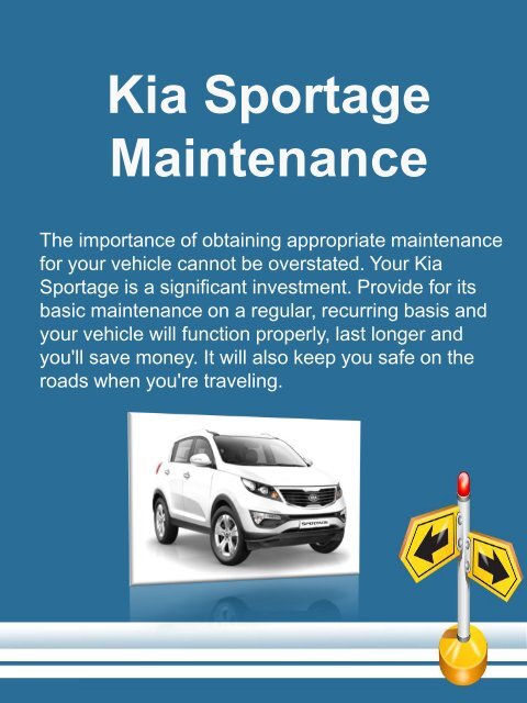 Kia Sportage Maintenance