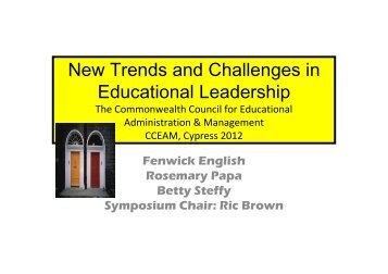 New Trends and Challenges in Educational Leadership