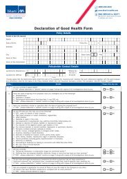 Declaration of Good Health Form - Bharti AXA Life Insurance