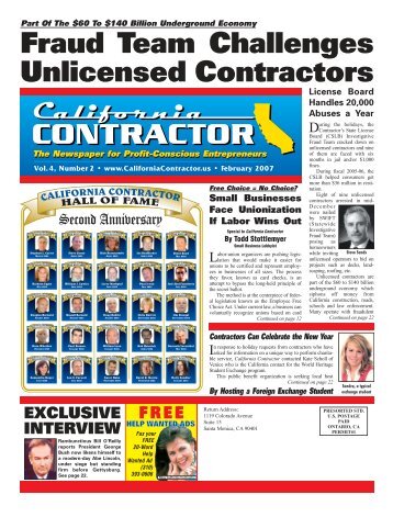 Fraud Team Challenges Unlicensed Contractors