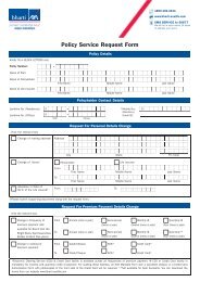 Policy Service Request Form