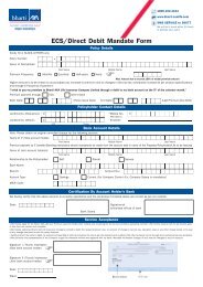 ECS/Direct Debit Mandate Form