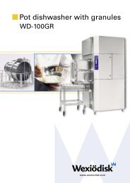 Pot dishwasher with granules