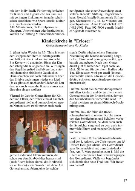 Gemeindebrief 2009 - ErlÃ¶ser-Kirchengemeinde MÃ¼nster