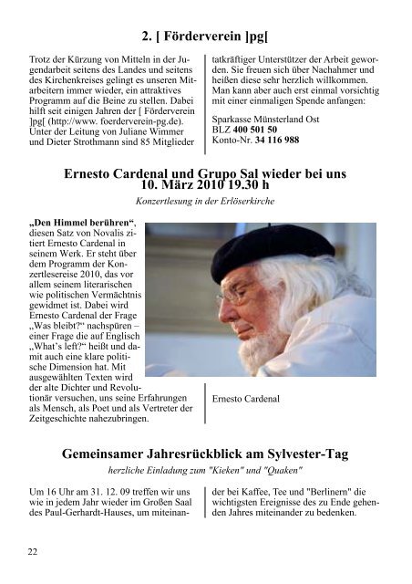 Gemeindebrief 2009 - ErlÃ¶ser-Kirchengemeinde MÃ¼nster