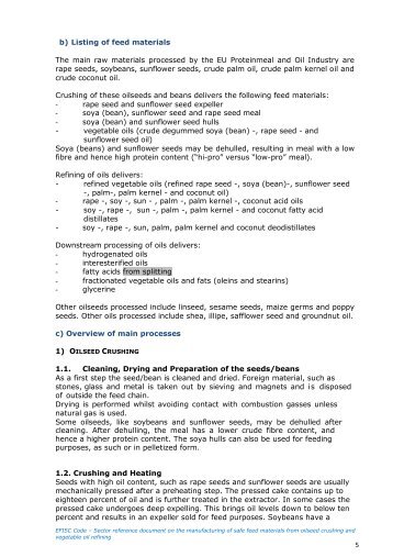 Process description and flow diagrams - EFISC