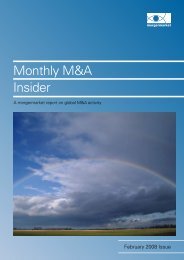 Monthly M&A Insider - Mergermarket