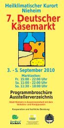 7. Deutscher Käsemarkt Programmbroschüre ... - Stadt Nieheim