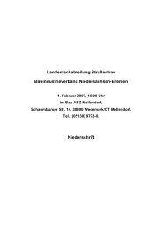 Bauindustrieverband Niedersachsen-Bremen Niederschrift