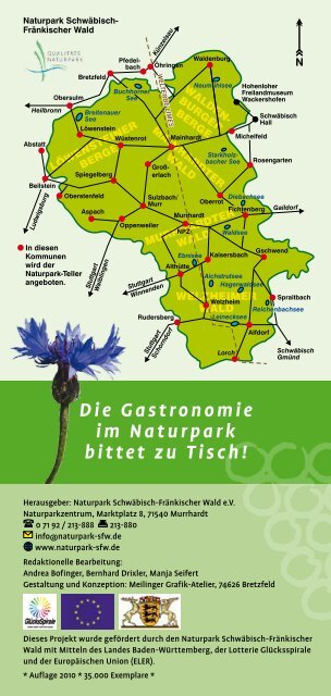 Naturparkteller 2010 - Naturpark Schwäbisch Fränkischer Wald