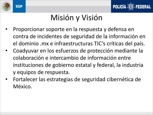 Centro Nacional de Respuesta a Incidentes Cibernéticos CERT-MX