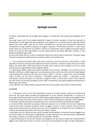 Giustino Apologia seconda - Undicesimaora.net
