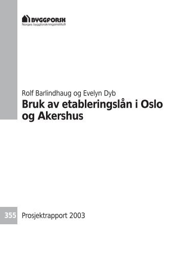 EtableringslÃ¥n i Oslo og Akershus - Sintef
