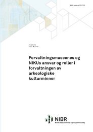 Forvaltningsmuseenes og NIKUs ansvar og roller i forvaltningen av ...