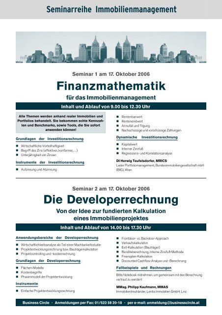 Finanzmathematik für das Immobilienmanagement Die ...