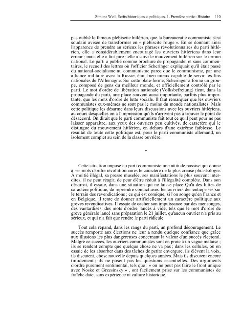 âHistoireâ livre de Mme Simone Weil au format PDF - Les Classiques ...