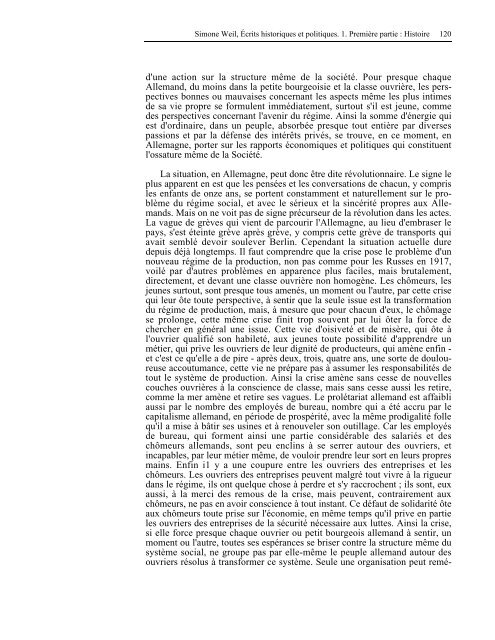 âHistoireâ livre de Mme Simone Weil au format PDF - Les Classiques ...