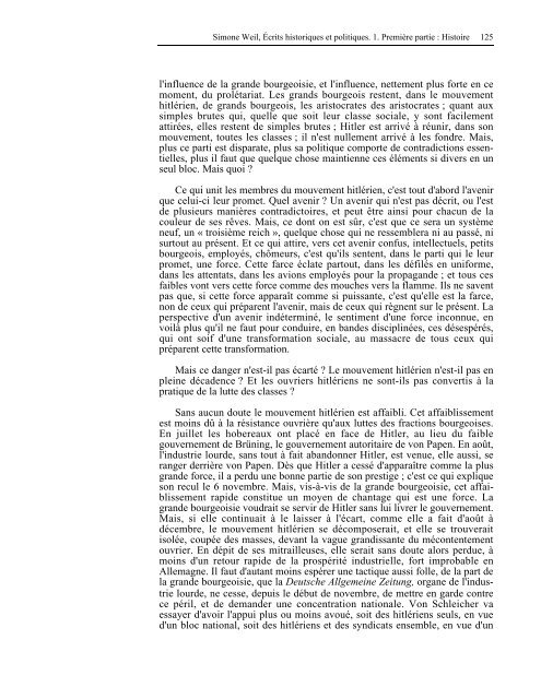 âHistoireâ livre de Mme Simone Weil au format PDF - Les Classiques ...