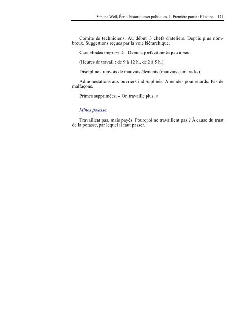 âHistoireâ livre de Mme Simone Weil au format PDF - Les Classiques ...