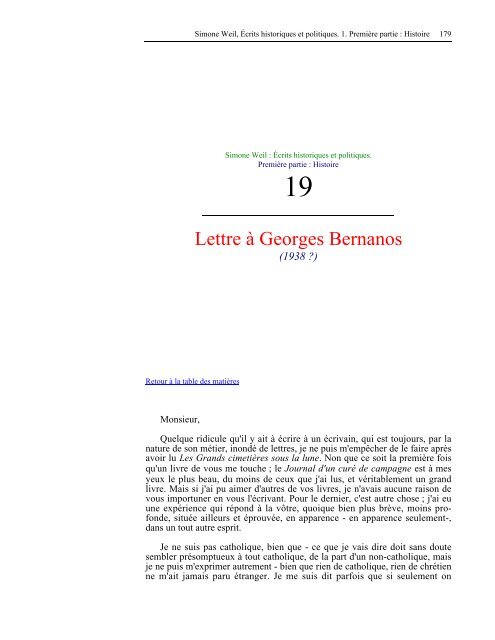 âHistoireâ livre de Mme Simone Weil au format PDF - Les Classiques ...