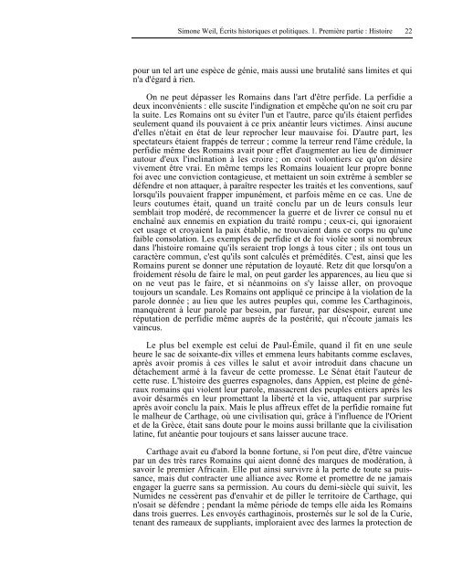 âHistoireâ livre de Mme Simone Weil au format PDF - Les Classiques ...