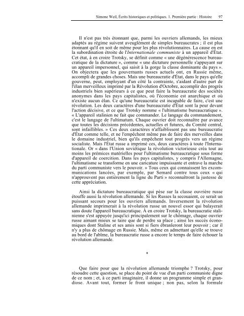 âHistoireâ livre de Mme Simone Weil au format PDF - Les Classiques ...