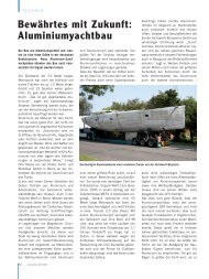 Bewährtes mit Zukunft: Aluminiumyachtbau