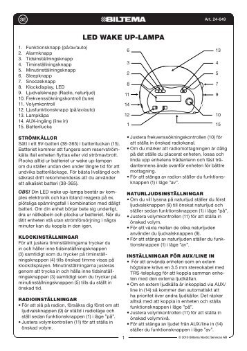 LED wakE up-Lampa - Biltema