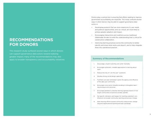 Using Data to Influence Government Decisions