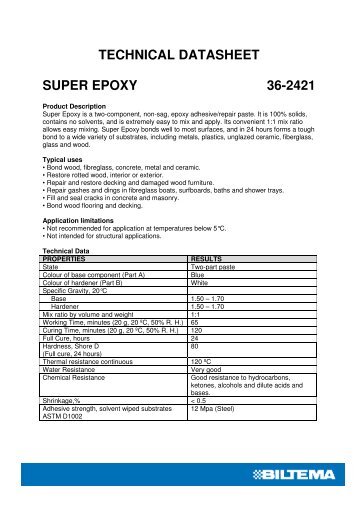 TECHNICAL DATASHEET SUPER EPOXY 36-2421