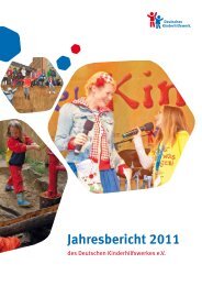 Jahresbericht 2011 - Deutsches Kinderhilfswerk e.V.