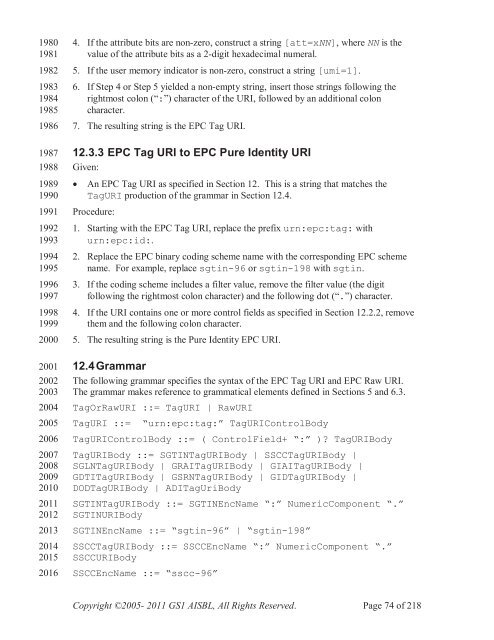 GS1 EPC Tag Data Standard 1.6 - Indicod-Ecr