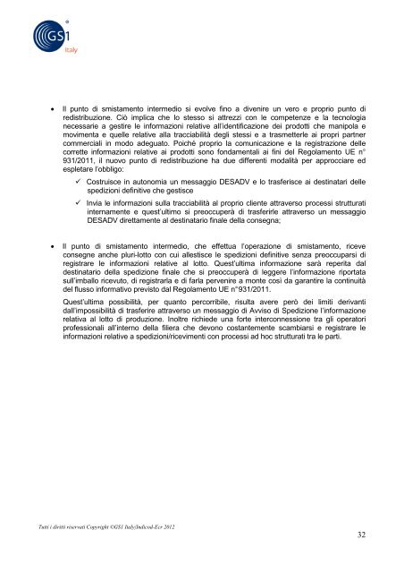 Documento Condiviso per la TracciabilitÃ  e la ... - Indicod-Ecr