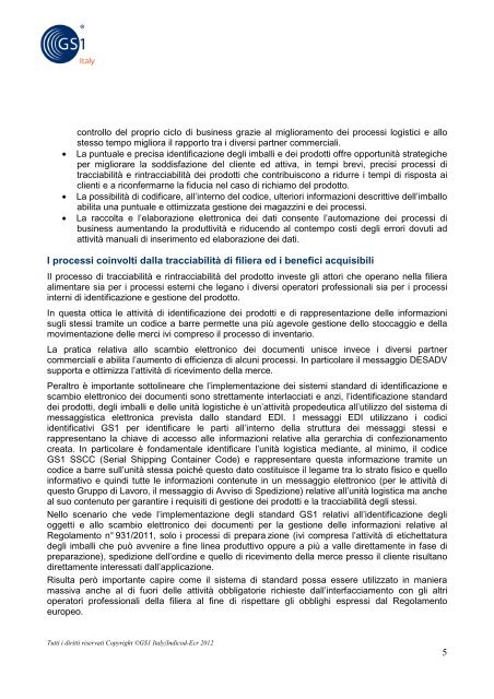 Documento Condiviso per la TracciabilitÃ  e la ... - Indicod-Ecr