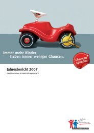 Jahresbericht 2007 - Deutsches Kinderhilfswerk