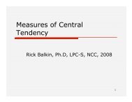 Measures of Central Tendency