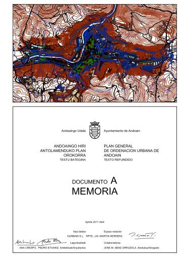 Documento A. Memoria - Andoaingo Udala