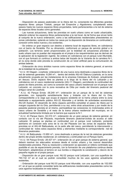 Documento A. Memoria - Andoaingo Udala