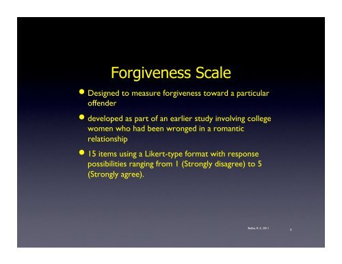 The Forgiveness Reconciliation Inventory: A model for assessing ...