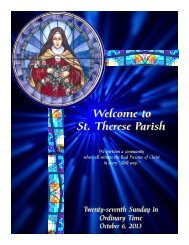 PARISH CALENDAR * PRAYER LISTS